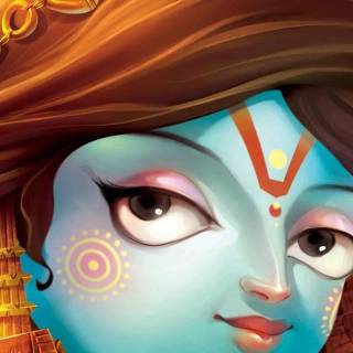 Krishna eyes wallpaper