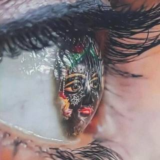 Krishna eyes wallpaper