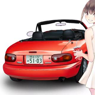 Anime car PC wallpaper