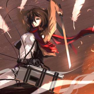 AoT Mikasa anime wallpaper