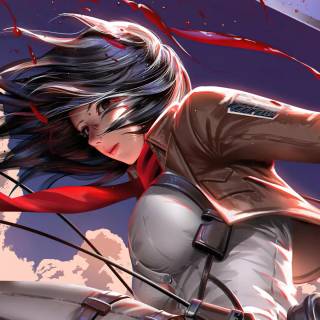 AoT Mikasa anime wallpaper