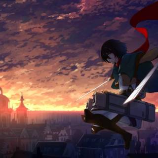 AoT Mikasa anime wallpaper