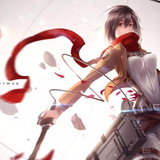AoT Mikasa anime wallpaper