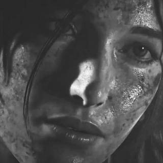 PS5 black and white girl wallpaper