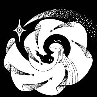 PS5 black and white girl wallpaper