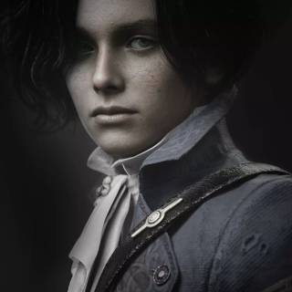 PS5 black and white girl wallpaper