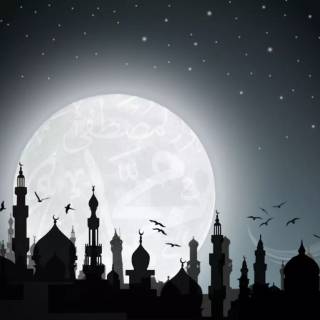 Islamic black and white wallpaper