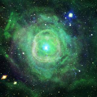 Green nebula 4k wallpaper