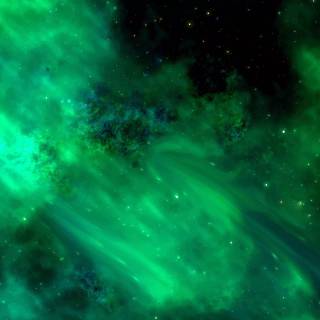 Green nebula 4k wallpaper