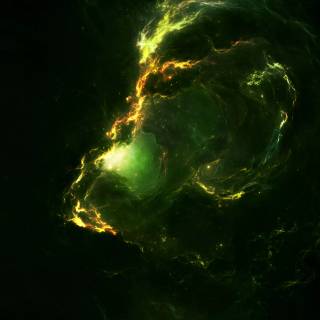 Green nebula 4k wallpaper