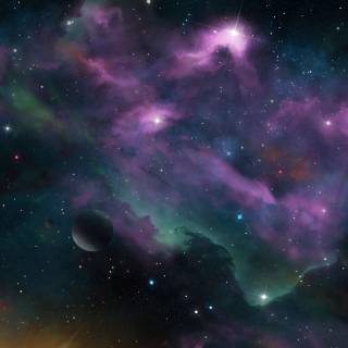 Green nebula 4k wallpaper