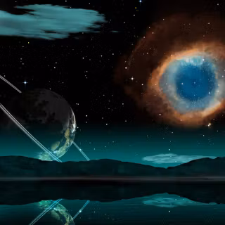 Space water wallpaper