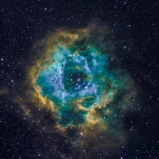 Green nebula 4k wallpaper
