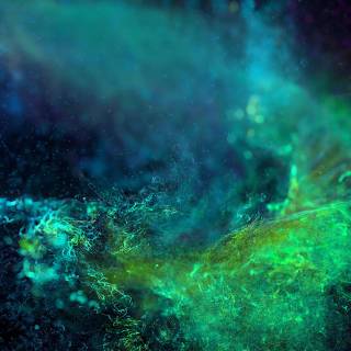 Green nebula 4k wallpaper