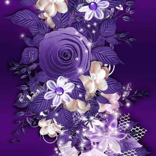 iPhone purple flower wallpaper