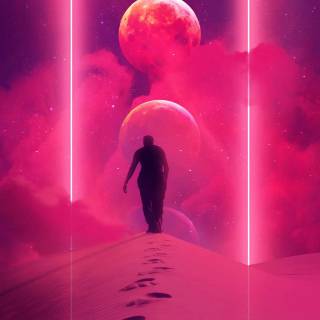 iPhone 15 neon wallpaper