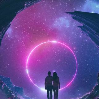 iPhone 15 neon wallpaper