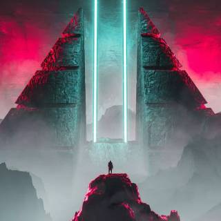 iPhone 15 neon wallpaper