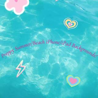 Preppy beach iPhone wallpaper