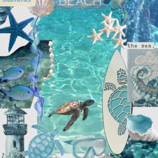 Preppy beach iPhone wallpaper