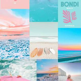 Preppy beach iPhone wallpaper