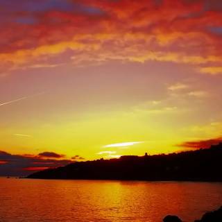 Orange blue iPhone wallpaper