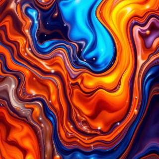 Orange blue iPhone wallpaper