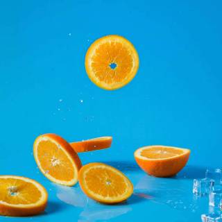 Orange blue iPhone wallpaper