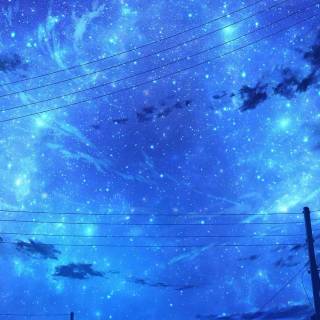 Anime blue iPhone wallpaper