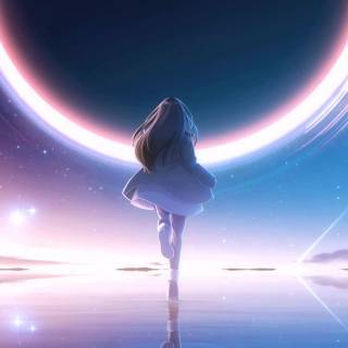 Anime blue iPhone wallpaper