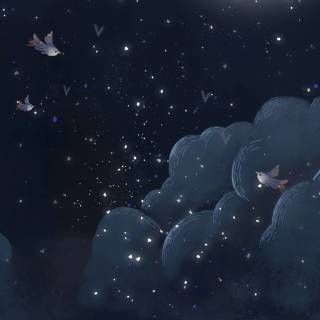 Anime blue iPhone wallpaper