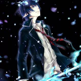 Anime blue iPhone wallpaper