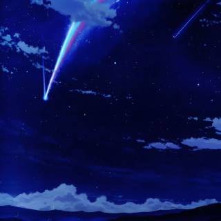 Anime blue iPhone wallpaper