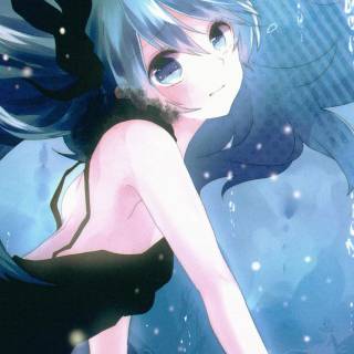 Anime blue iPhone wallpaper