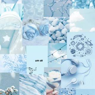 Blue phone aesthetic wallpaper