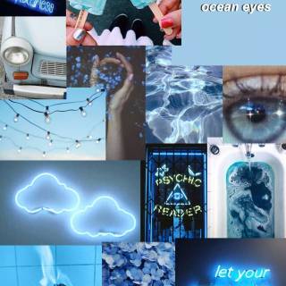 Blue phone aesthetic wallpaper