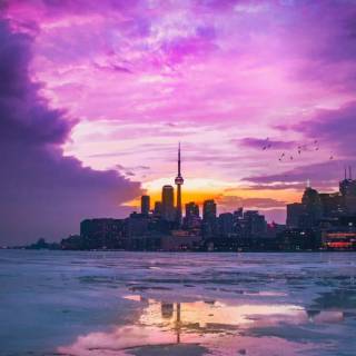 iPhone pink sky wallpaper