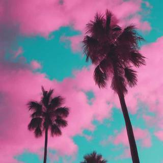 iPhone pink sky wallpaper