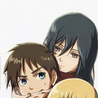 Eren Mikasa Armin phone wallpaper