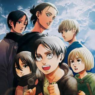 Eren Mikasa Armin phone wallpaper