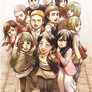 Eren Mikasa Armin phone wallpaper