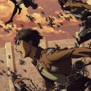 Eren Mikasa Armin phone wallpaper