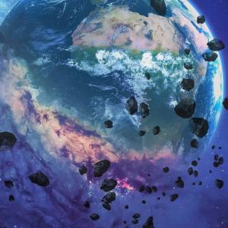 Asteroid phone wallpaper