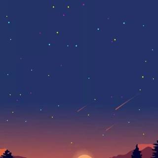 Sunset art phone wallpaper
