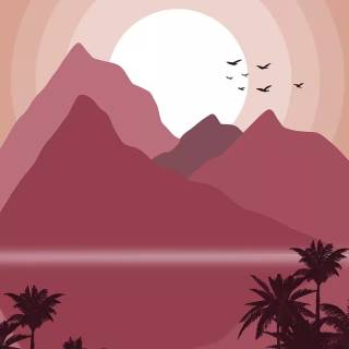 Sunset art phone wallpaper