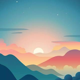 Sunset art phone wallpaper