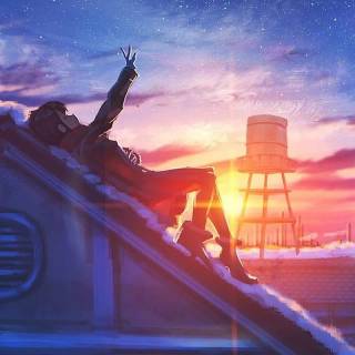 Sunset art phone wallpaper