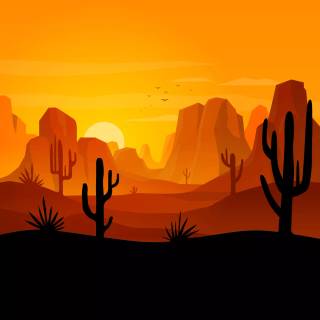 Sunset art phone wallpaper