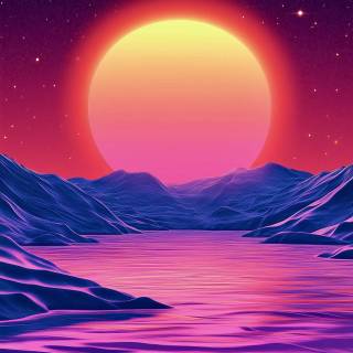 Sunset art phone wallpaper
