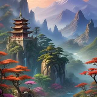 Sunset art phone wallpaper